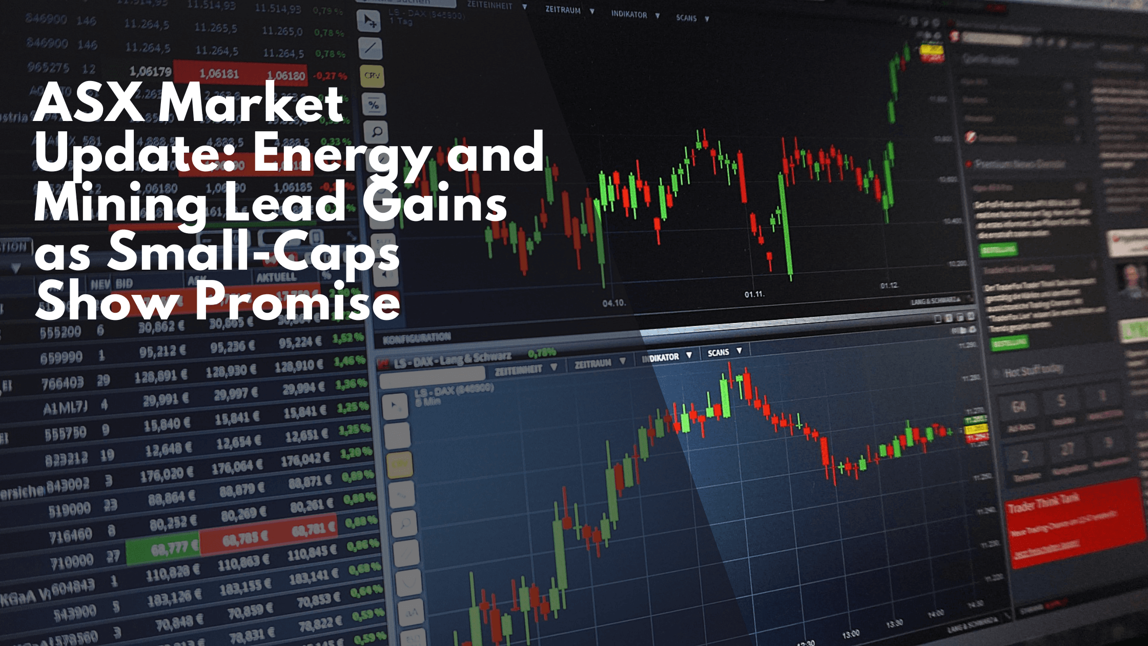 ASX Market Update: Energy and Mining Lead Gains as Small-Caps Show Promise